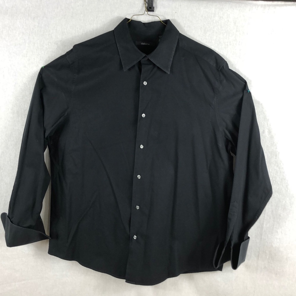 Claiborne XL black dress button down shirt